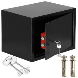 SPRINGOS Coffre-fort pour la maison, coffre-fort durable en acier de haute sécurité, stockage de l'argent à clé 35 x 25 x 26 cm