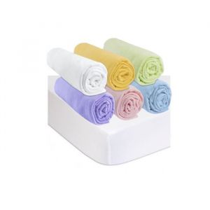 Image de Easy Dort Kit pratique de linge de lit bebe : 6 draps housse 60x120 multicouleur + 2 alèses, protèges matelas 60x120 lit bebe 100% coton