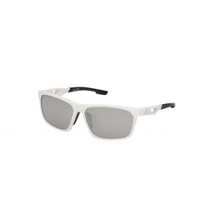 Adidas Sport Homme SP0101 21C Lunettes de soleil Injecté Blanc Fumée Carré Normale