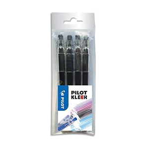 Pilot Kleer 0.7 mm noir - Stylo bille effaçable Paquet de 4