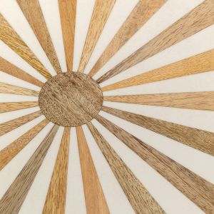 Kare Design Table d'appoint Domero Cirque 40cm blanche et dor&eacute;e