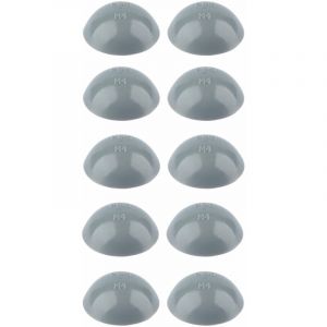 Cyclingcolors 10x cache vis avec lèvre étanchéité pour vis cylindrique bombée capuchon protection bouchon meuble, gris 18mm