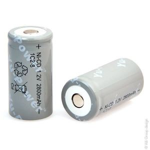 Yuasa Accus NiCd C 1C2-8 1.2V 2800mAh FT - Unité(s)