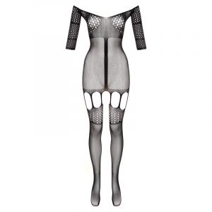 Combinaison porte-jarretelles &eacute;blouissante - Noir