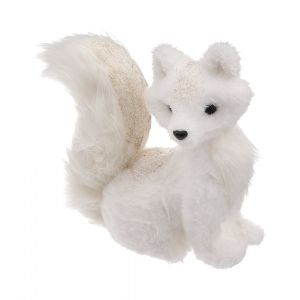 Image de Renard Déco à Paillettes "Souffle Polaire" 26cm Blanc Prix