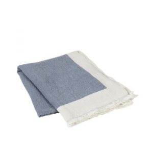 Broste Copenhagen Plaids, jetés MONA Bleu - Taille 130x180 cm