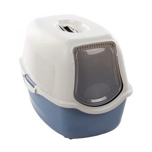 Bac &Agrave; Liti&egrave;re Pour Chat - Lexie - 39 X 56 X 39,5 Cm - Bleu - Filtre &Agrave; Charbon Rempla&ccedil;able