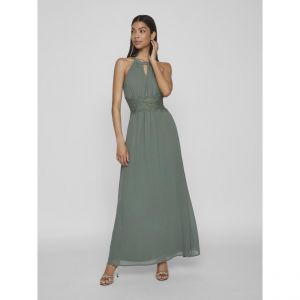Vila Vimilina Noos Robe Maxi à col Montant soirée, Lourrel Wreath/détail : élastique, 44 Femmes
