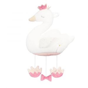 Image de Sauthon Suspension Déco Murale Swan - Blanc - Rose Moyen