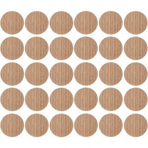 Cyclingcolors 30x Cache vis adhésif autocollant diamètre 20mm bouchon trou meuble table chaise maison, bois chêne clair
