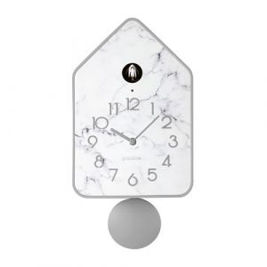 Guzzini QQ-UP Horloge Murale avec Pendule - Gris fonc&eacute;, 18,8x9,8xh37 cm - 168605177