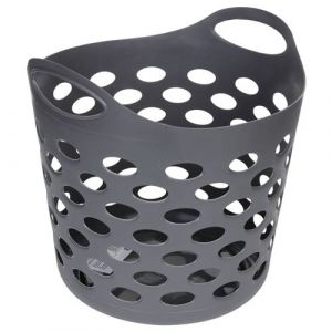 Five Simply smart - Lot 2x Panier à linge Rond - 28 L - Gris