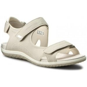 Image de Geox Vega A, Sandales Bout Ouvert Femme, Gris (Lt Grey), 40 EU