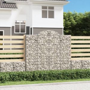 VidaXL Paniers à gabions arqués 5 pcs 200x50x180/200 cm Fer galvanisé n/a