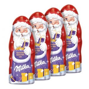 Milka Chocolat Noel Père-Noël Lait 90g - Lot de 4