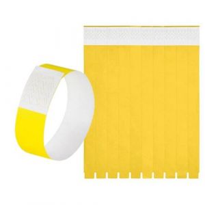 50 bracelets identification ind&eacute;chirables jaunes - cda 36556