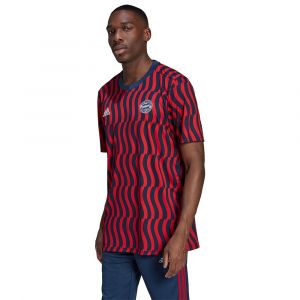 Adidas T-shirt Manche Courte Bayern Munich 21/22 S Crew Navy / Scarlet