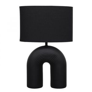 Lampe à poser archi céramique noir (H42cm)
