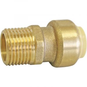 Image de Somatherm Raccord mâle à clipser pour tube cuivre ou PER Ø12 - Mâle 15/21 (1/2')