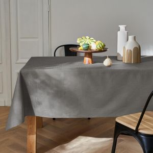 Nydel Nappe Carrée en Coton Gris