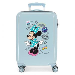 Love Minnie Valise Trolley Cabine Rose 34x55x20 cms Rigide ABS Serrure à combinaison 32L 2,5Kgs 4 roues doubles Bagage à main