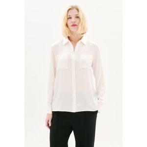 Caroll Femme Sk000-jeanneb Blouse, Beige, 40 EU