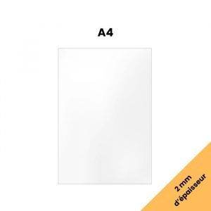 Plaque A4 verre acrylique transparent 2 mm - Taille AA (21 x 297 cm) - Verre synth&eacute;tique - Plaque PMMA XT - Plexiglass