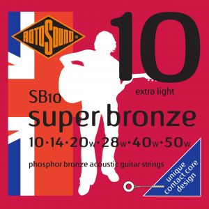 Rotosound SUPER SB10 PSD PHOSPHOR BRONZE 10 14 20 28 40 50