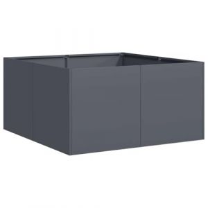 VidaXL Jardinière anthracite 80x80x40 cm acier laminé à froid