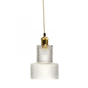 Lampe Suspension en Verre "Mona" 27cm Transparent Prix