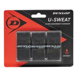 Image de Dunlop 613270 U-Sweat Tennis Overgrip Black 3 Adulte Unisexe, Noir, Taille Unique