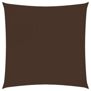 Voile toile d'ombrage parasol tissu oxford carré 6 x 6 m marron 02_0009529
