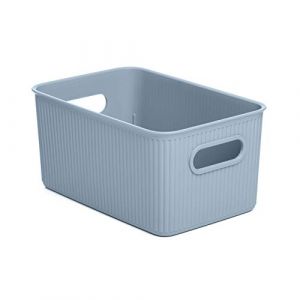 Tatay Baobab Panier de Rangement Multi-usages Moyenne avec capacité pour 5 litres, Bleu Blue Mist, 18.1 X 27.2 X 13