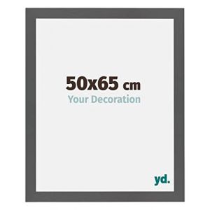 Image de Your Decoration - 50x65 cm - Cadres Photo en mdf Avec Verre acrylique - Anti-Reflet - Excellente Qualité - Anthracite - Cadre Decoration Murale