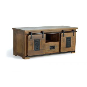JUPITER - Meuble TV bois manguier et métal