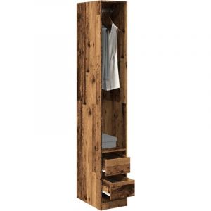 VidaXL Garde-robe vieux bois 30x50x200 cm bois d'ingénierie
