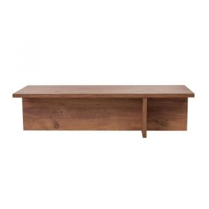 Calicosy Table basse avec pied asymétrique L120 cm - Effet Chêne atlantique