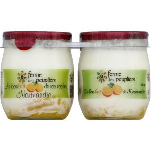 La ferme des peupliers Yaourt delice agrume - Les 2 pots de 125g