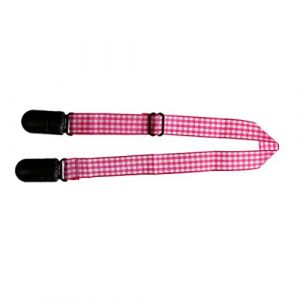 Image de B&eacute;b&eacute; Attac Bavoir Serviette avec 2 Clips Bretelle R&eacute;glable pour Repas Poussette Table Rose