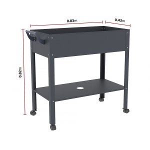 Image de Habitat et Jardin Table de rempotage "Hibiscus" - 82 x 43 x 83 cm - Anthracite