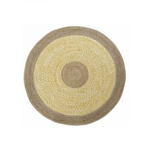 Tapis DKD Home Decor Marron Blanc Jaune (200 x 200 x 1 cm)