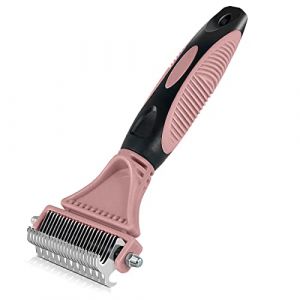 Gncpets - Brosse &agrave; r&eacute;curer rose pour chiens et chats - Outil pour enlever les poils des petits, moyens et grands animaux Offre exclusive