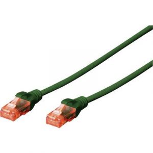 Digitus Câble de raccordement réseau RJ45 Professional CAT 6 U/UTP 5 m vert avec cliquet d'encastrement
