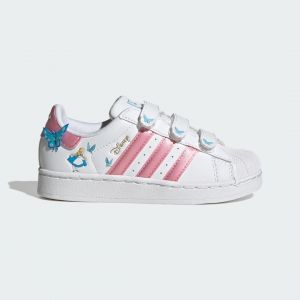 Adidas Superstar Ii Cf Alice In Wonderland Blanc/rose - Enfant -