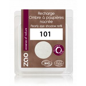 Image de Zao MakeUp Recharge fard à paupières nacré 101 Blanc nacré