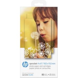 HP Papier photo 2 cartouches et 80 feuilles pour Studio