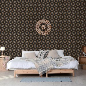 Image de Dutch wallcoverings Papier peint Geometric Noir et doré