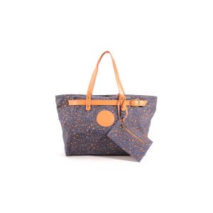 Le Temps des Cerises Cabas Sac Cabas en Toile Aloes 1 Leopard Bleu
