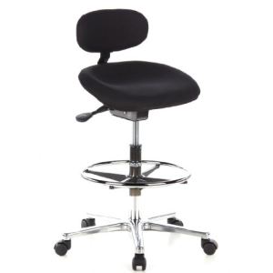 Image de hjh OFFICE Work Mv - Siège technique / tabouret technique pivotant en tissu