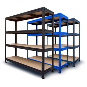 Mammut Rayonnage Étagère charge lourde Tôle d'acier 4 Étages Bleu 200 x 150 x 60 cm